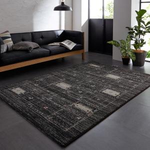 カジュアルモダンなギャッベ柄のウィルトン織ラグの商品写真