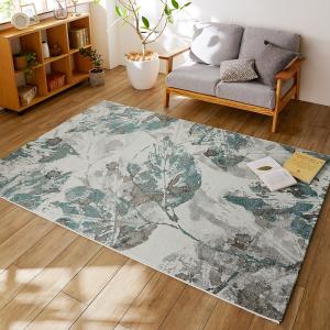 エレガントな水彩タッチウィルトン織ラグの商品写真