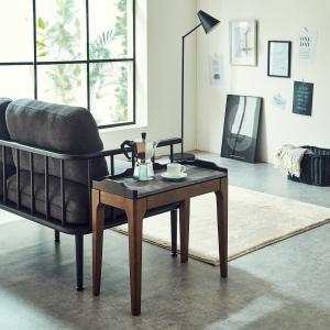 傷・水・熱に強い天然石調サイドテーブルの商品写真