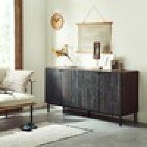 [日本製]天然木の古材風リビングキャビネットの商品写真