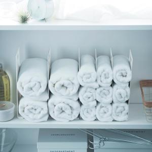 連結タオル収納ラック 2個組 【フェイスタオル・バスタオル対応】の商品写真