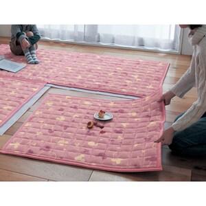 マイクロファイバーの洗える撥水ジョイントマット<JOYラグ>「ミッキーモチーフ」の商品写真