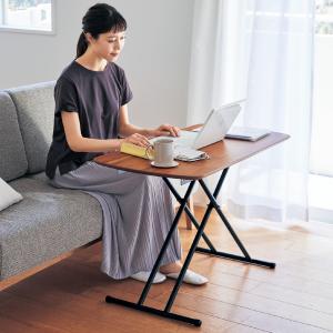 高さ5段階調節式天然木の昇降式リビングテーブルの商品写真