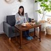 ソファー前で作業しやすいキャスター付き折りたたみテーブル 【パソコンデスクとしても】の商品写真