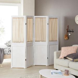 カーテン付きホワイト間仕切りパーテーションの商品写真