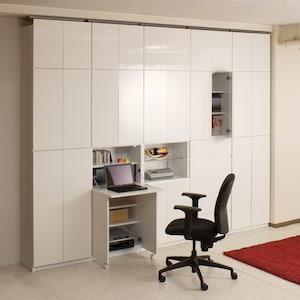 天井まですっきり突っ張り壁面キャビネットの商品写真