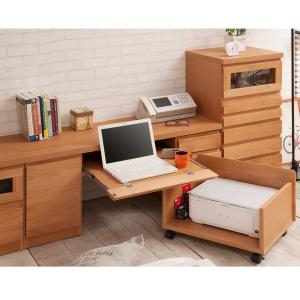 アルダー材のローパソコンデスクの商品写真