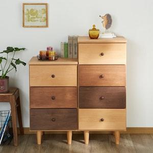 アルダー材のスリムチェストの商品写真