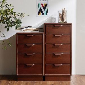 天然木の北欧調衣類スリムチェストの商品写真