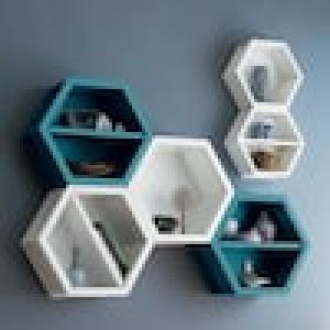 組み合わせて飾る!壁掛けも出来るハニカム収納ボックスセットの商品写真