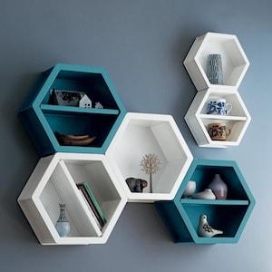 組み合わせて飾る!壁掛けも出来るハニカム収納ボックスセットの商品写真