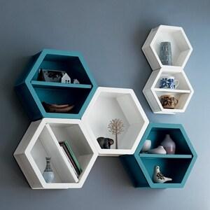 組み合わせて飾る!壁掛けも出来るハニカム収納ボックスセットの商品写真