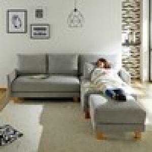 撥水加工のフルカバーリングカウチソファー <3人掛け/オットマン>の商品写真