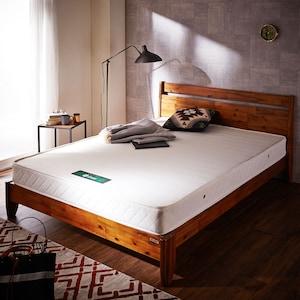 アカシア材のヴィンテージ調すのこベッド<シングル/セミダブル/ダブル>の商品写真