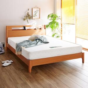 アルダー材の棚付きベッド<シングル/セミダブル/ダブル>の商品写真