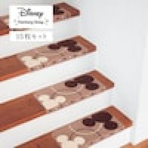 すべり止め付き階段マット・15枚セット「ミッキーモチーフ」の商品写真