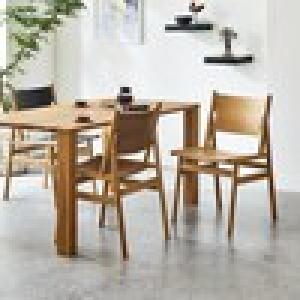 木目が美しい天然木のダイニングチェア(FIKA)の商品写真