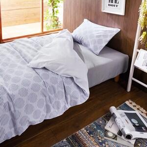 綿素材を使った先染めジャカードの掛け布団カバーの商品写真