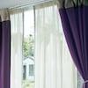 ギャザーテープ縫製のオーガンジー調ボイルカーテンの商品写真