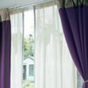 ギャザーテープ縫製のオーガンジー調ボイルカーテンの商品写真
