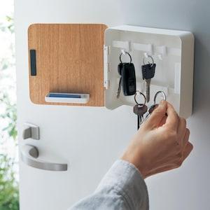 マグネットで取り付けられるキーフック2段の商品写真