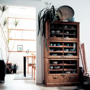 【4月28日までタイムセール】 シャツケース風トレイ付きスタッキングキャビネットの商品写真