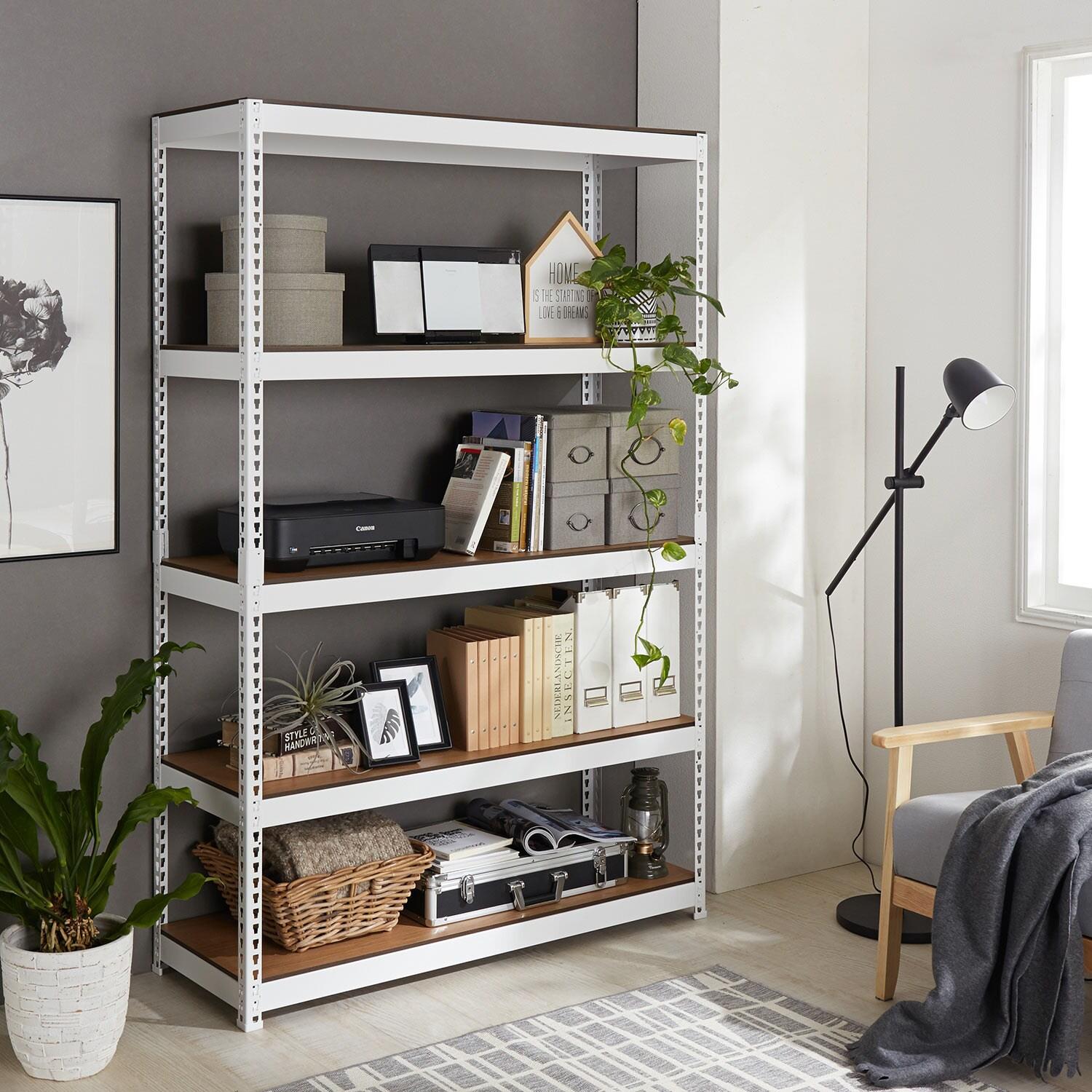 頑丈棚板のスチールラック(ワイド) <幅121cm>の商品写真