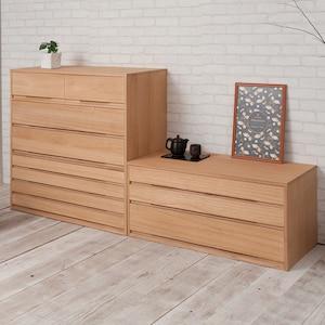 [日本製]竹炭シート内蔵!リビングにもなじむ桐チェストの商品写真