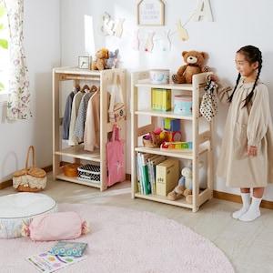 天然木パイン材を使用した優しい風合いのオープンラックの商品写真