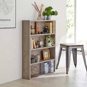 塩系インテリアに馴染むコンパクト本棚・オープンラックの商品写真