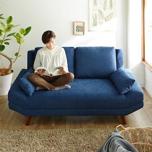 クッション2個付き!あぐらがかけるソファー <2人掛け>の商品写真