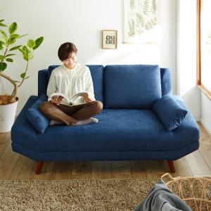 クッション2個付き!あぐらがかけるソファー <2人掛け>の商品写真