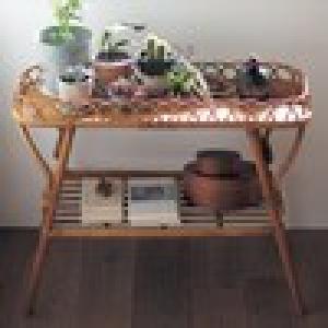 ラタンのディスプレイラックの商品写真