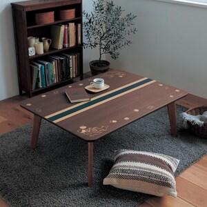 国産天然木を使ったデザイン天板こたつ(選べるキャラクター)の商品写真