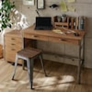 インダストリアル調棚付きワークデスク 【パソコンデスクとしても】の商品写真