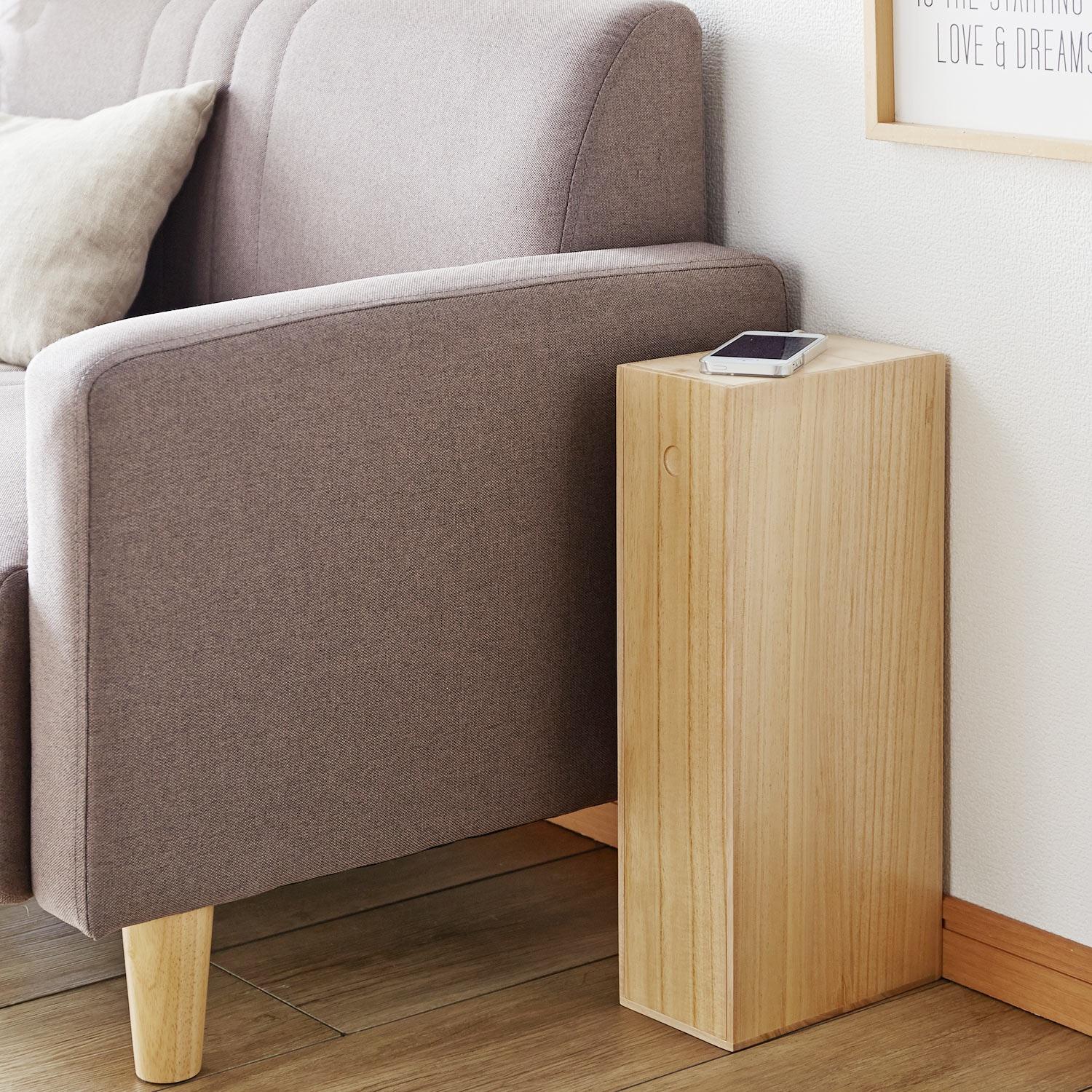 インテリアに馴染むスリムルーター収納ボックスの商品写真