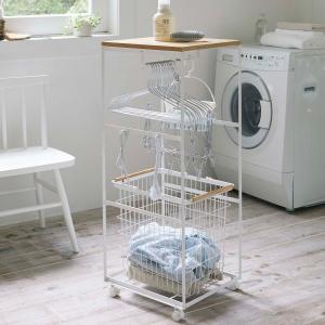 木天板付きランドリーワゴンの商品写真