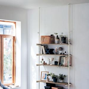 木調天板の突っ張り式ラックの商品写真