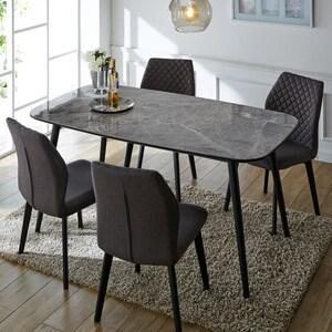 セラミック天板の楕円形ダイニングテーブル <幅160cm><4人用>の商品写真