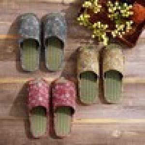 <お買い得>お花柄のい草スリッパ3足セットの商品写真