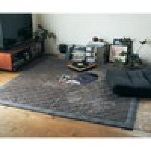 先染め×コーデュロイ調 異素材使いのキルトラグ・床暖房対応ホットカーペットカバーの商品写真