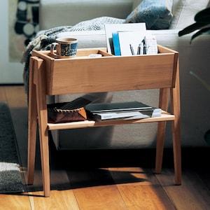 天然木アルダー材でつくったサイドラックの商品写真