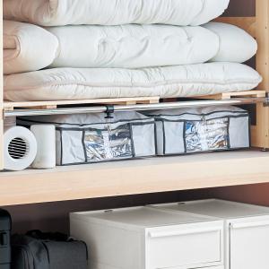 【4月27日までまとめ買いでお得】 圧縮袋入りでたくさん収納できる衣類収納袋 <高さ12.5cm/高さ25cm>の商品写真