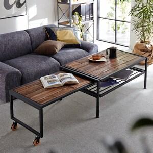 ヴィンテージ調伸長式リビングローテーブルの商品写真