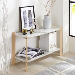 大理石調デザインのオープンラックの商品写真