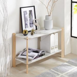 大理石調デザインのオープンラックの商品写真