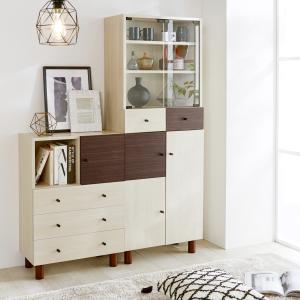 シリーズでスタッキングできる!ツートン引出し付きラックの商品写真