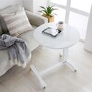 キャスター付き円形昇降式テーブルの商品写真