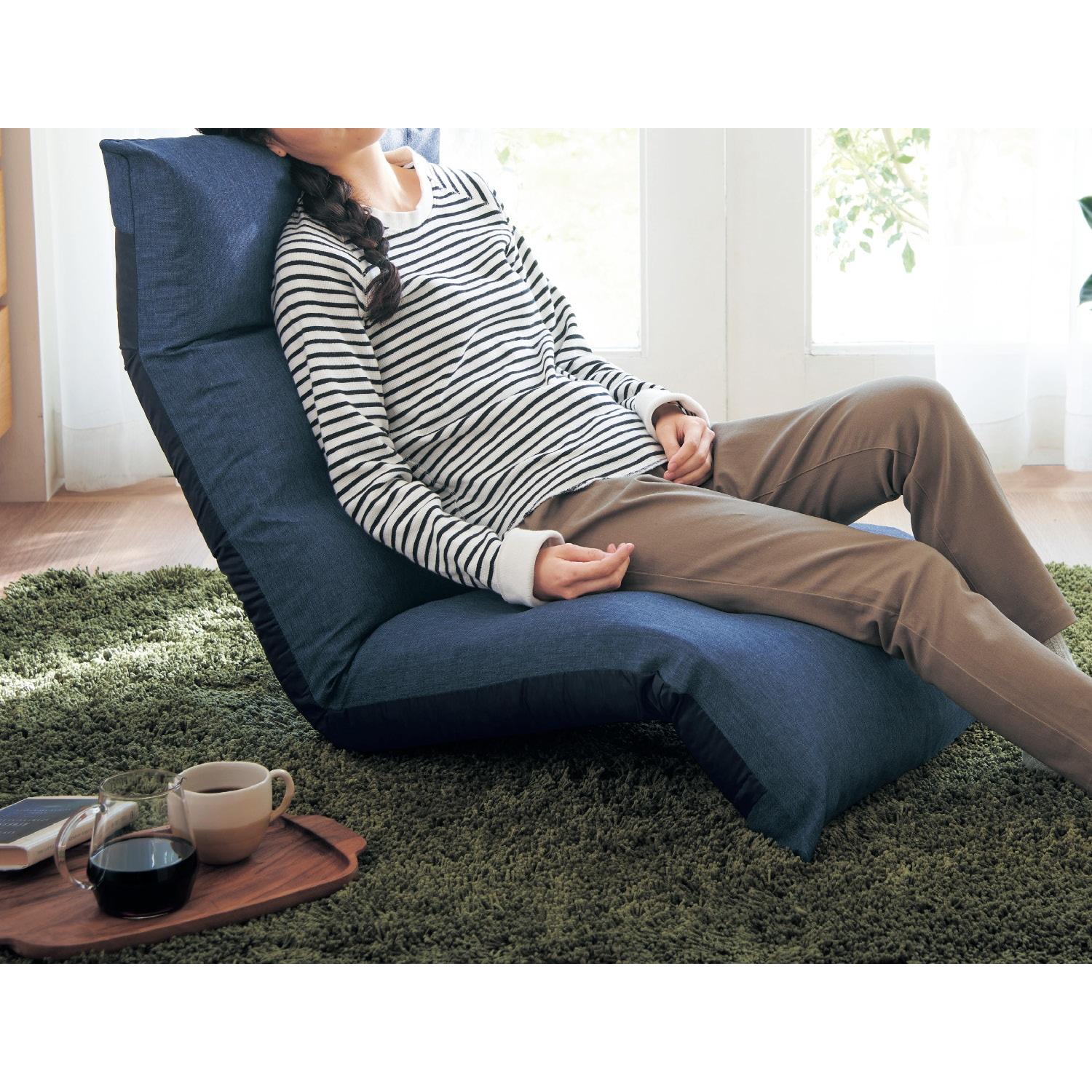 頭・背・脚部リクライニング式リラックス座椅子の商品写真