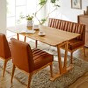 アルダー材のソファーダイニングテーブル <4人用>の商品写真